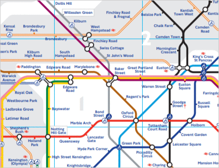 London full-color metro map